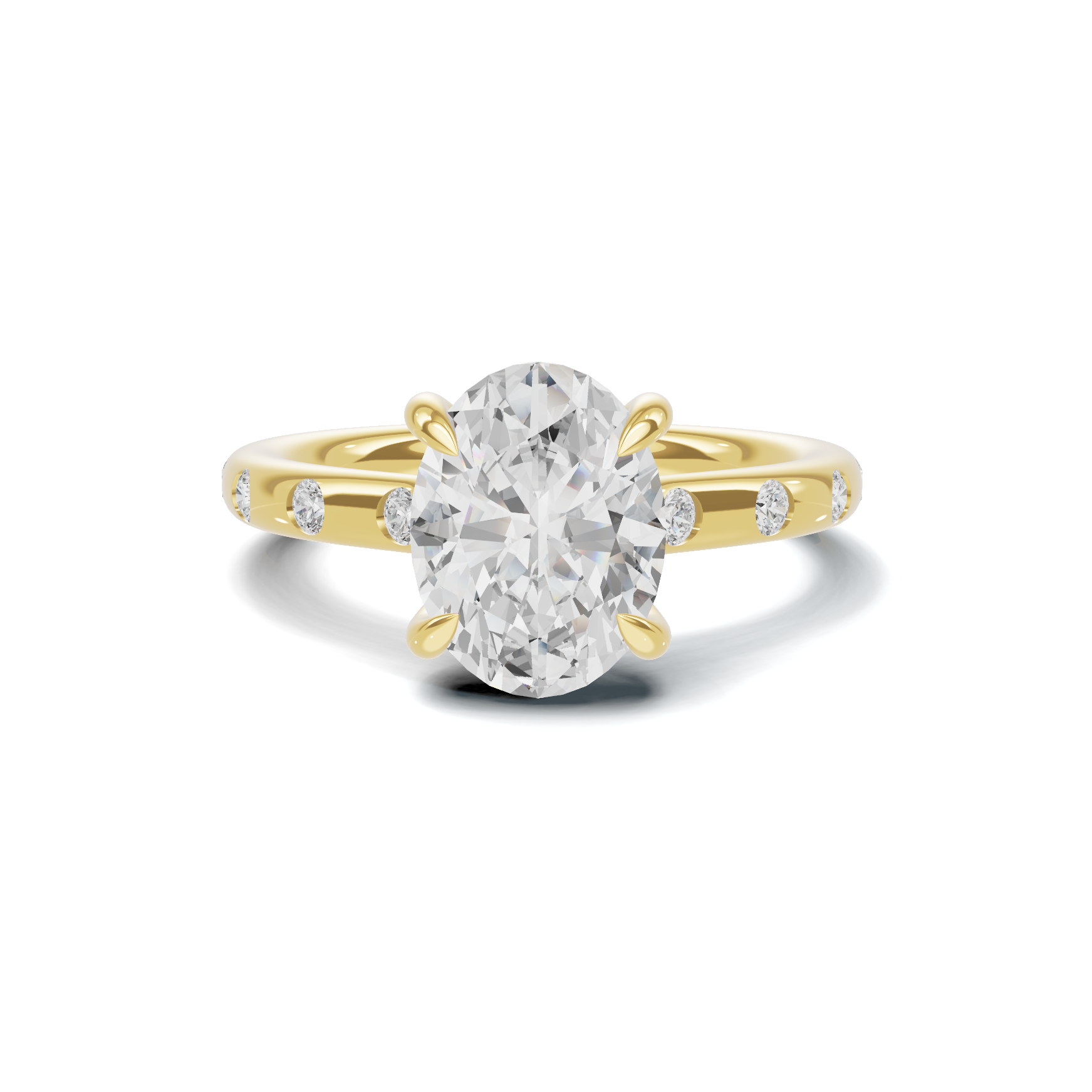 Accented Solitaire Ring
