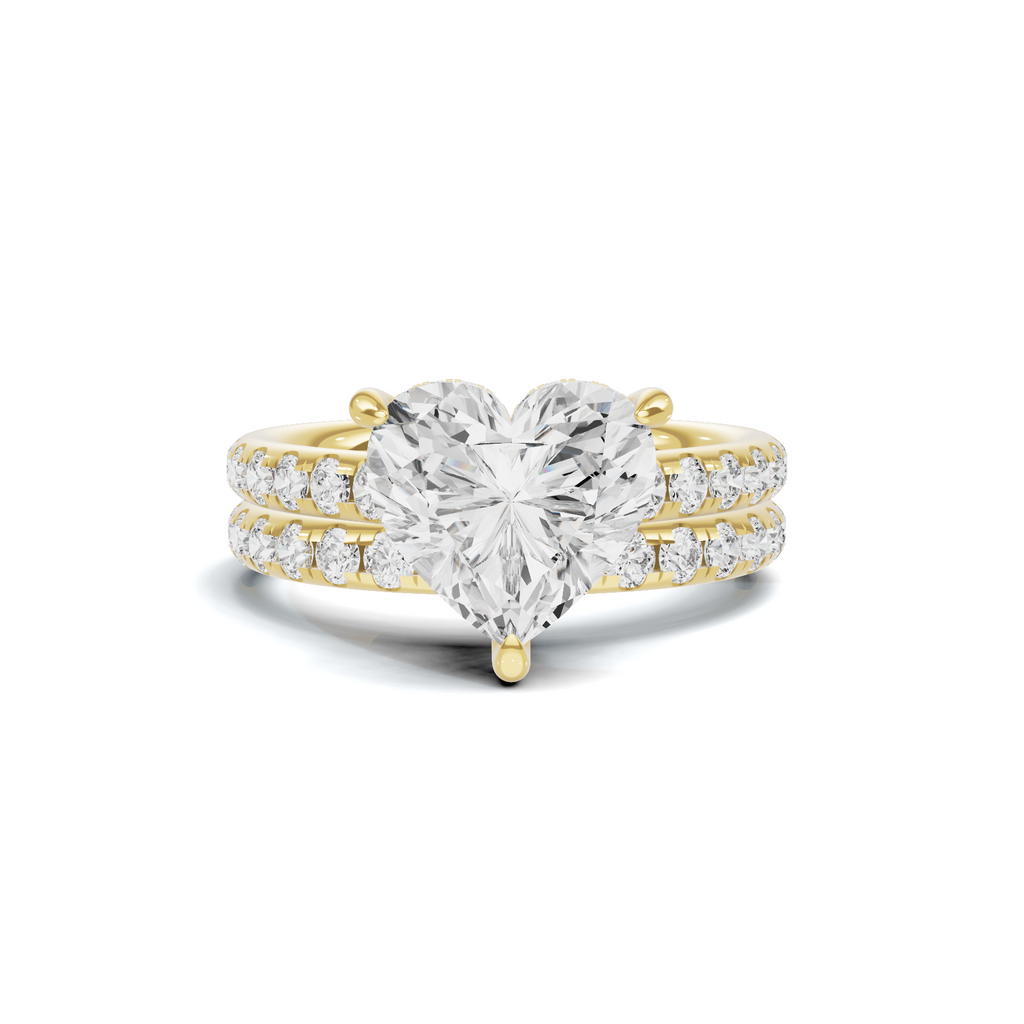 Heart Motif Bridal Ring