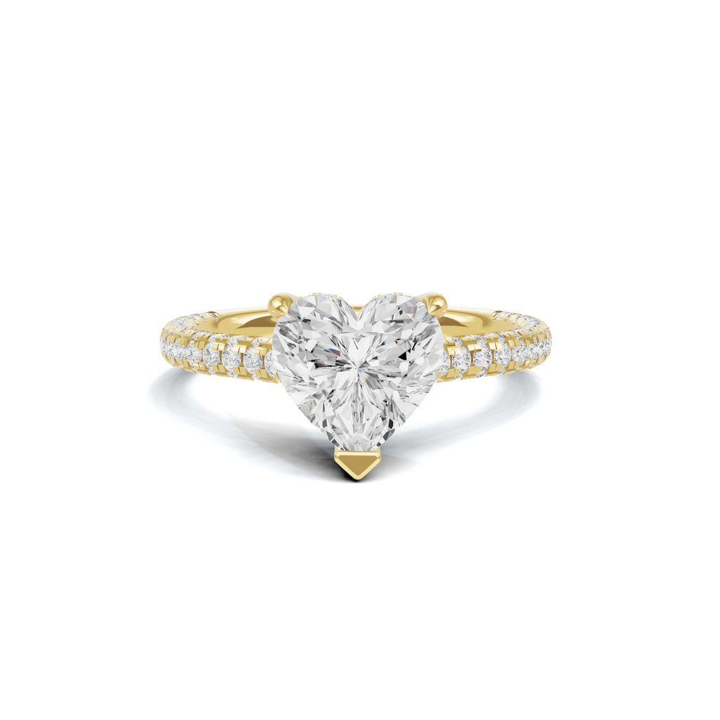 Elegant Heart Pavé Ring