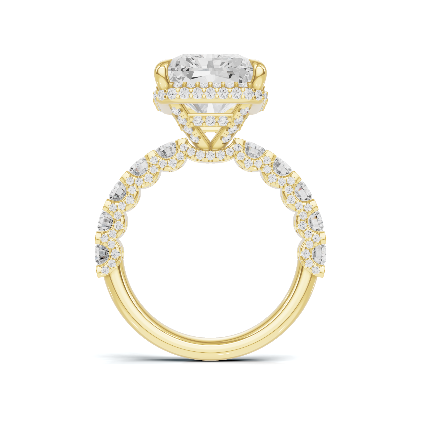 Luxe Halo Pavé Ring