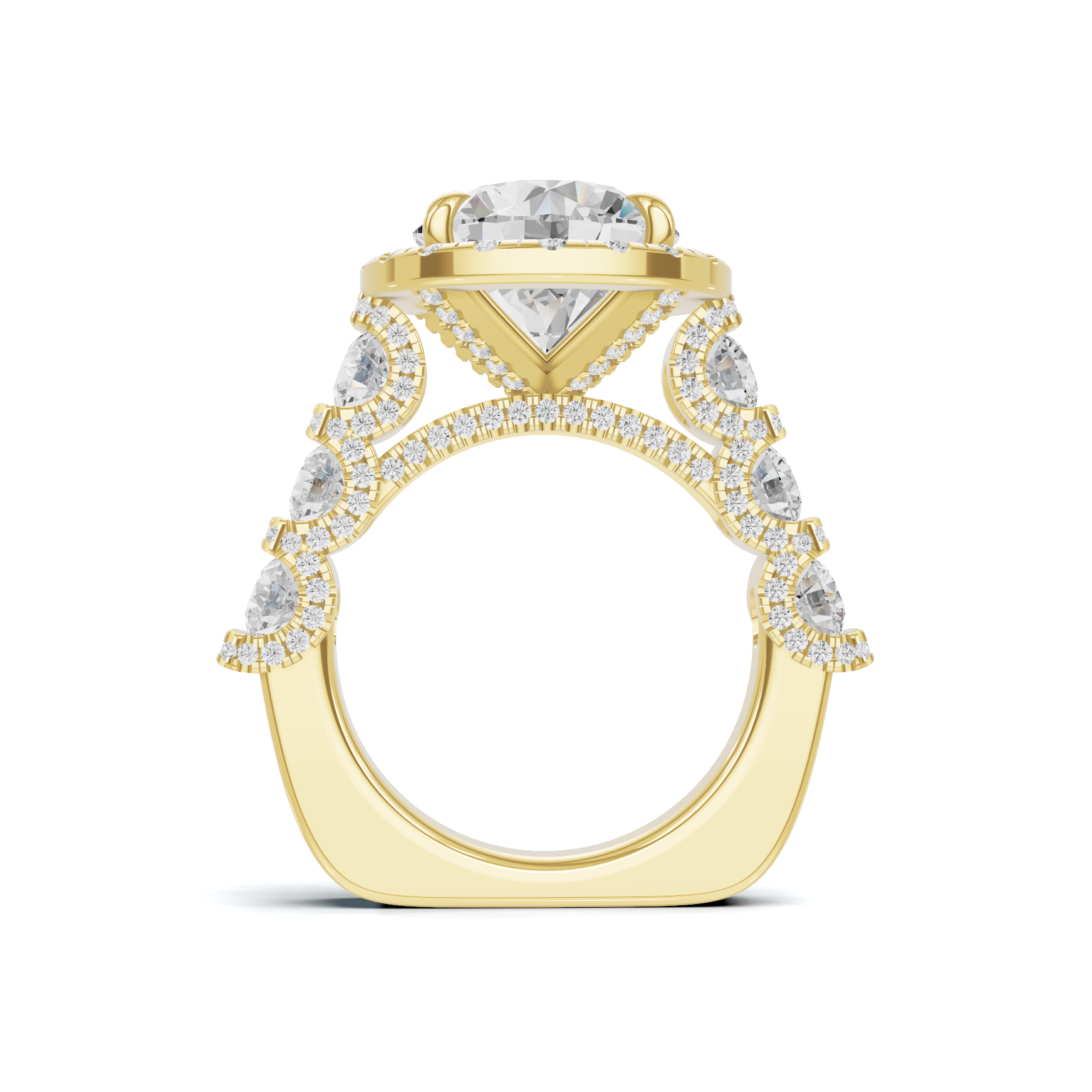 Sparkling Pavé Halo Ring