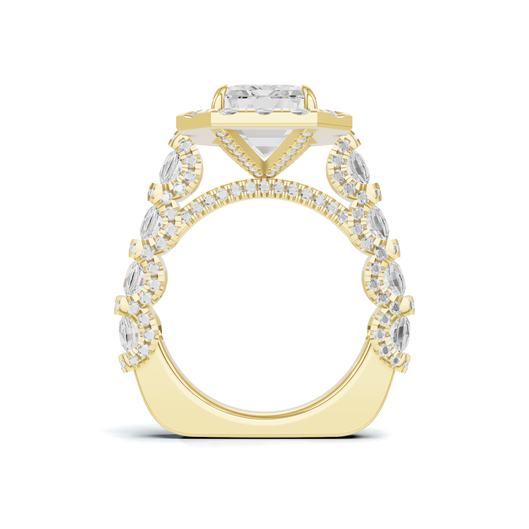 Ornate Halo Statement Ring