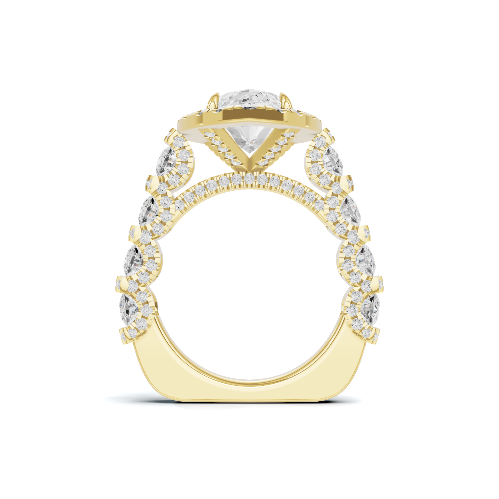 Luxe Marquise Halo Statement Ring