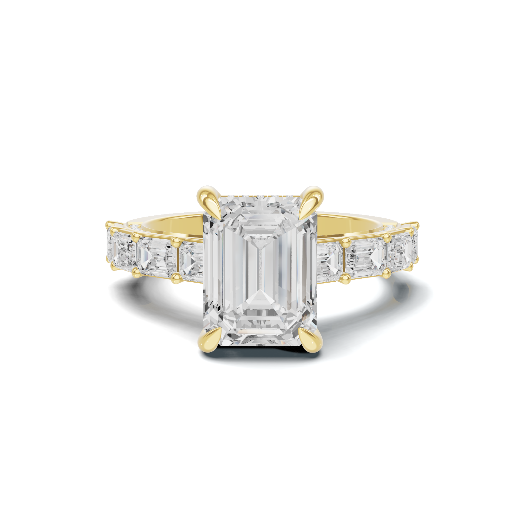 Emerald Step Ring