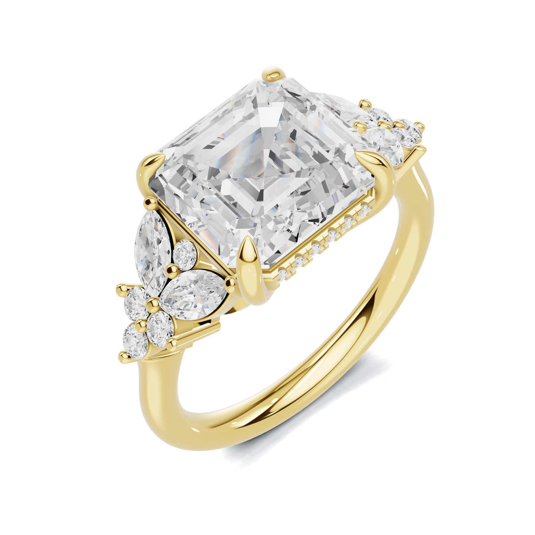 Luxe Exquisite Floral Cluster Ring