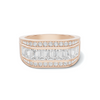 Brilliant Three Row Ring
