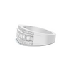 Brilliant Three Row Ring