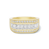 Brilliant Three Row Ring