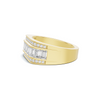 Brilliant Three Row Ring
