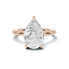 Teardrop Solitaire Halo Ring