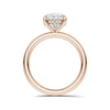Teardrop Solitaire Halo Ring
