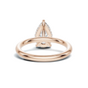 Teardrop Solitaire Halo Ring