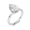 Teardrop Solitaire Halo Ring