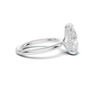 Teardrop Solitaire Halo Ring