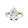 Teardrop Solitaire Halo Ring