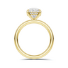 Teardrop Solitaire Halo Ring