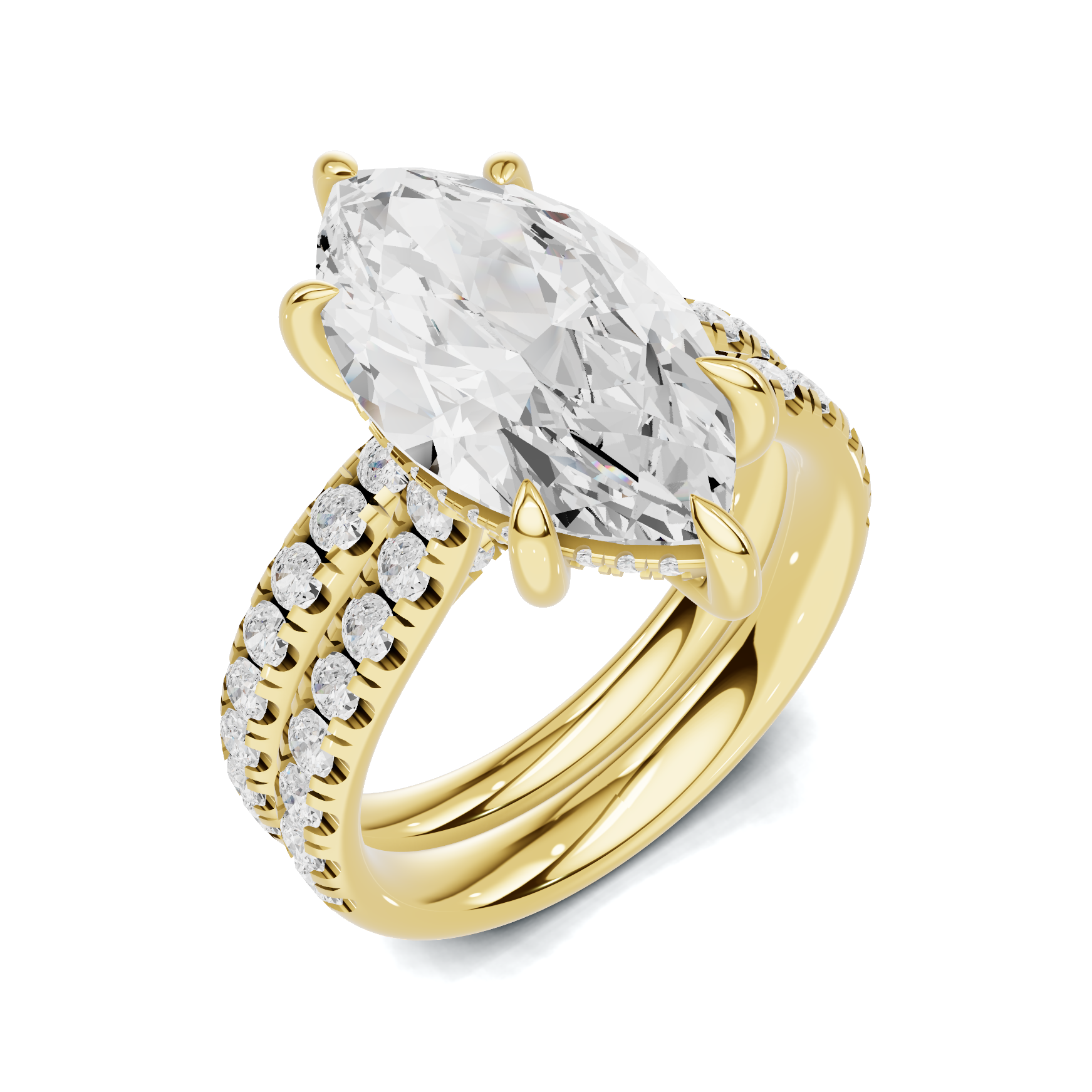 Marquise Pavé Bridal Ring