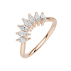 Marquise Fan Curved Ring