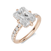 Pavé Band Solitaire Ring