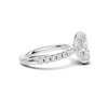 Pavé Band Solitaire Ring