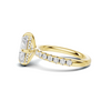 Pavé Band Solitaire Ring