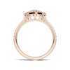 Paved Heart Cluster Ring