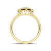 Paved Heart Cluster Ring