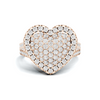Luxe Pave Heart Statement Ring