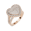 Luxe Pave Heart Statement Ring