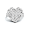 Luxe Pave Heart Statement Ring