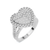 Luxe Pave Heart Statement Ring