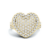 Luxe Pave Heart Statement Ring