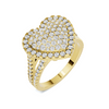 Luxe Pave Heart Statement Ring