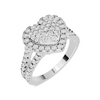 Grand Pave Heart Statement Ring