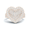 Exquisite Pave Heart Statement Ring