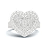Exquisite Pave Heart Statement Ring