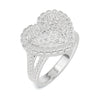 Exquisite Pave Heart Statement Ring