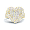 Exquisite Pave Heart Statement Ring