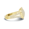 Exquisite Pave Heart Statement Ring