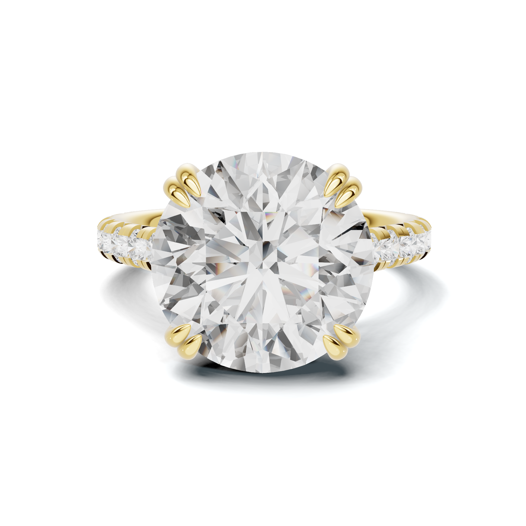 Pavé Accented Prong Ring