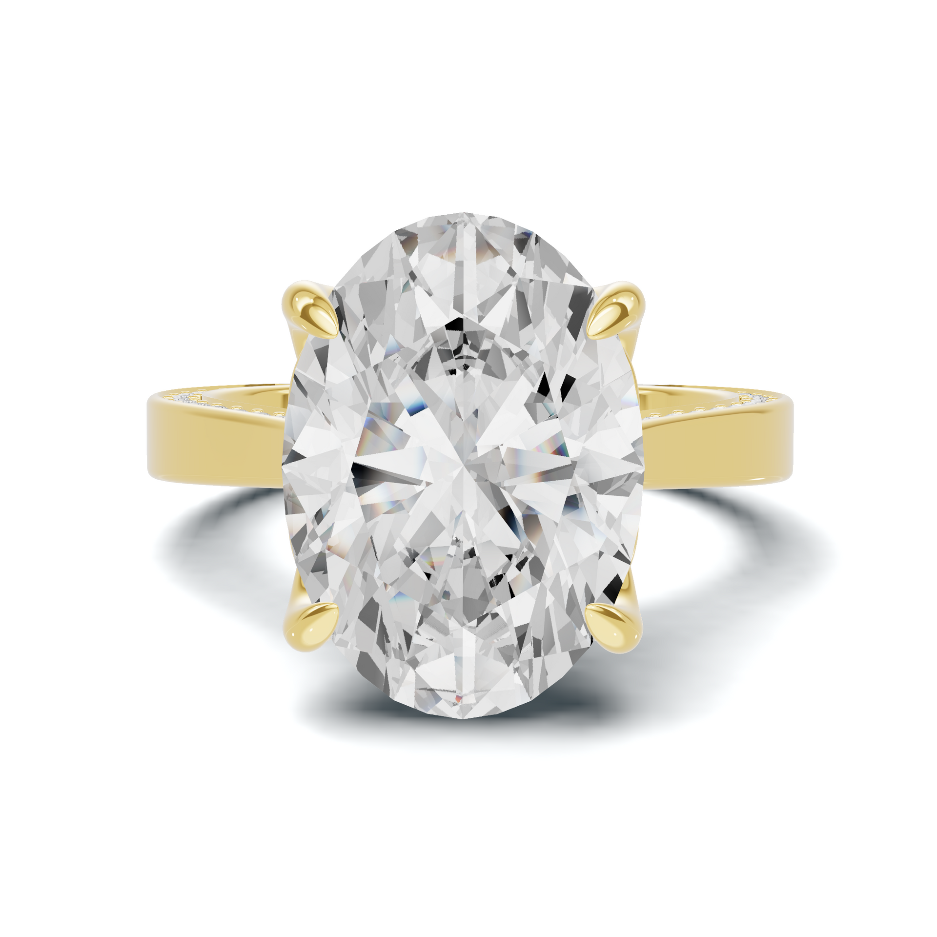 Sculpted Leaf Prong Ring