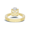 Sculpted Leaf Prong Ring