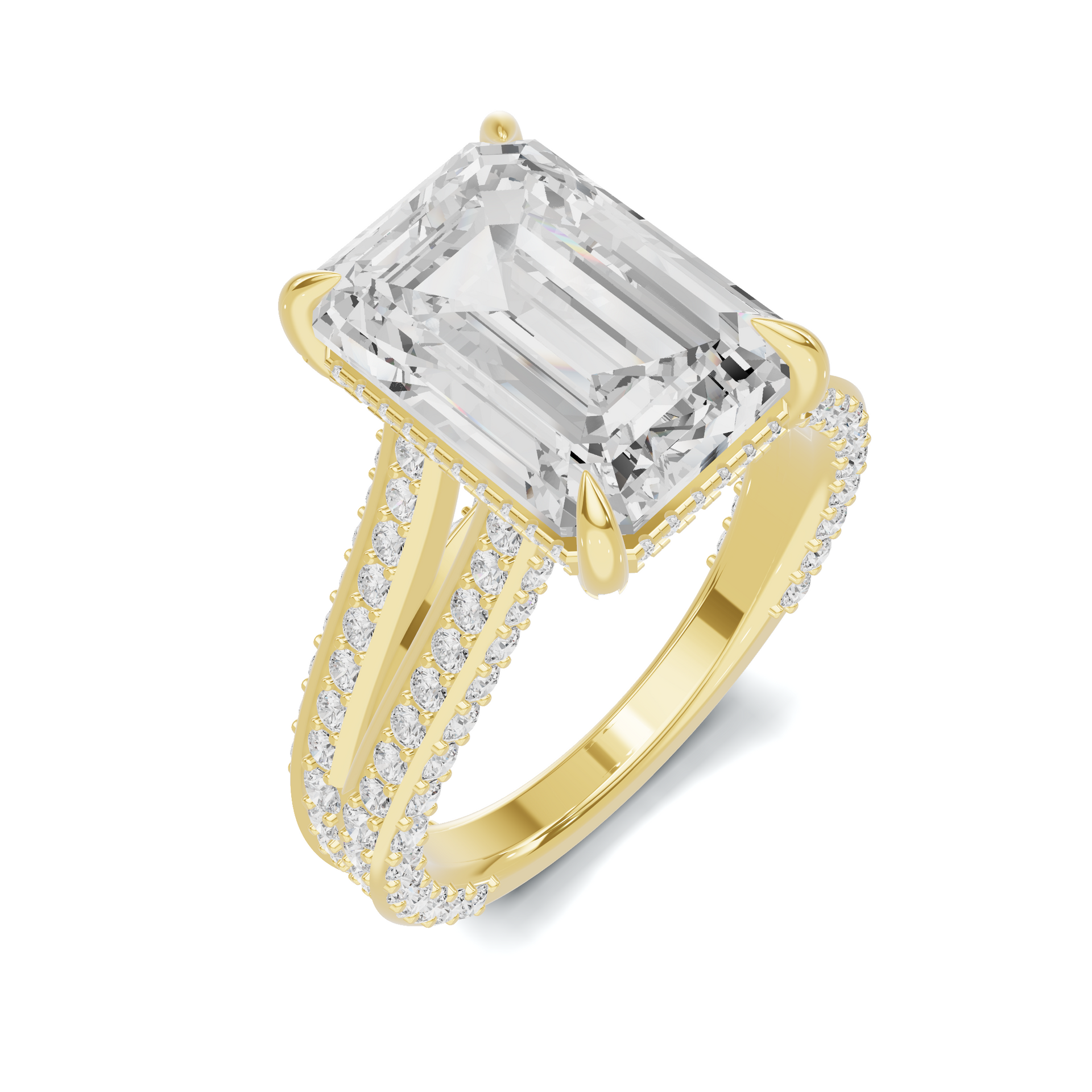 Pavé Split Shank Ring