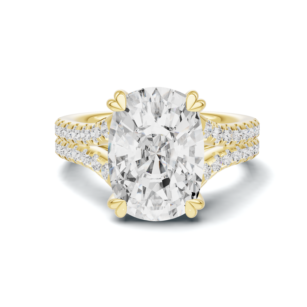 Heart Prong Pavé Ring