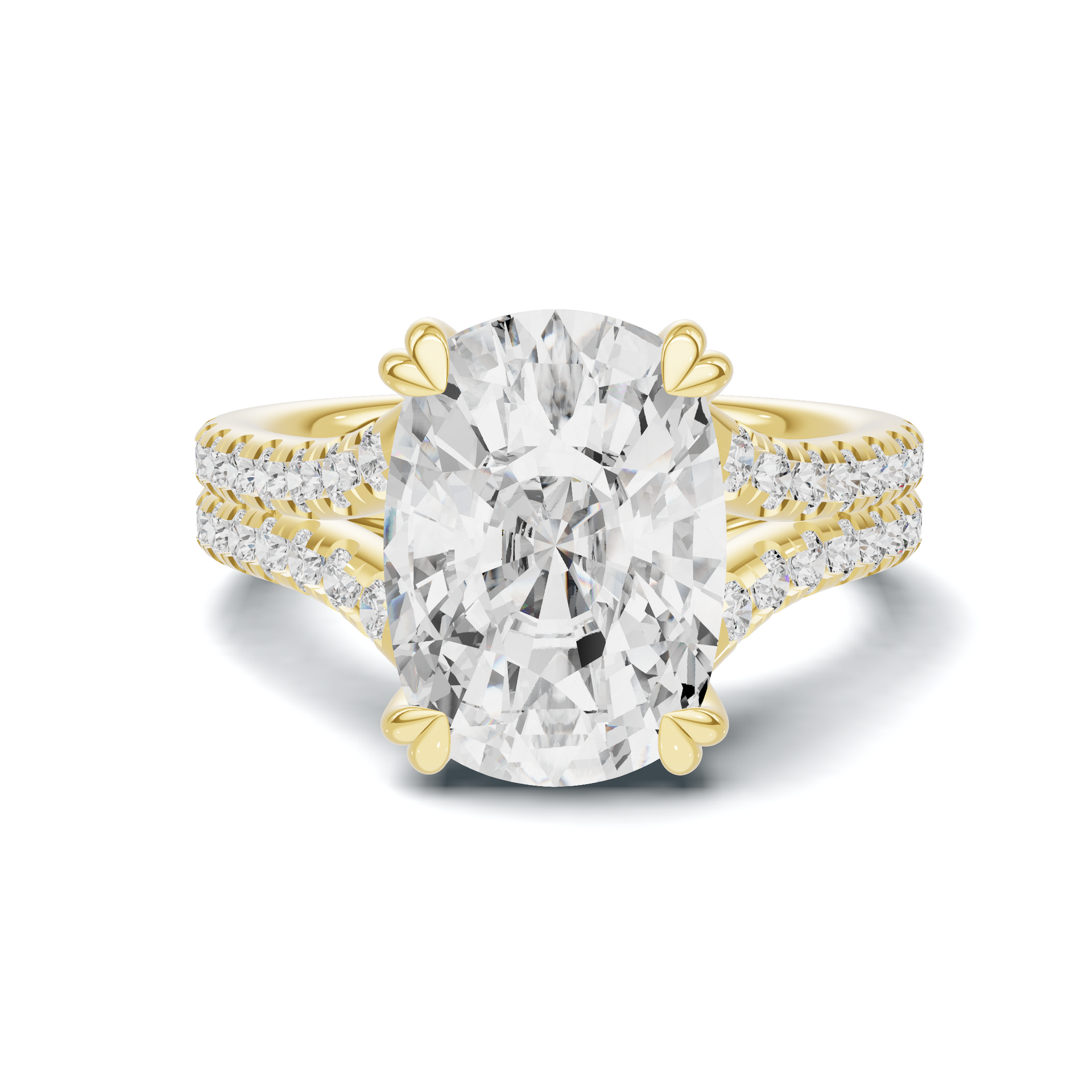 Heart Prong Pavé Ring