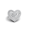 Royal Pave Heart Statement Ring