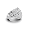 Royal Pave Heart Statement Ring