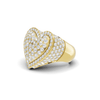 Royal Pave Heart Statement Ring