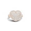 Paved Heart Statement Ring