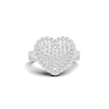 Paved Heart Statement Ring